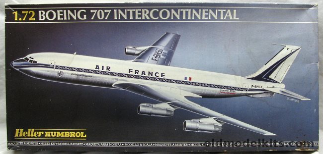 Heller 1/72 Boeing 707-300B Intercontinental - BOAC / Air France, 80305 plastic model kit